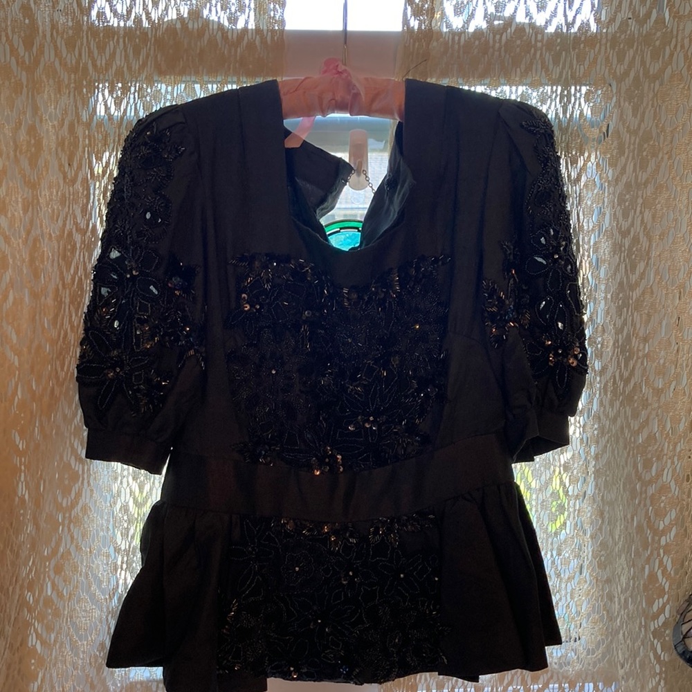 Hand-Beaded Victorian-Style Blouse